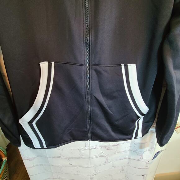 New Men's Holloway Retro Hoodie Jacket - Red/Black, Kangaroo Pockets, L - Picture 4 of 8